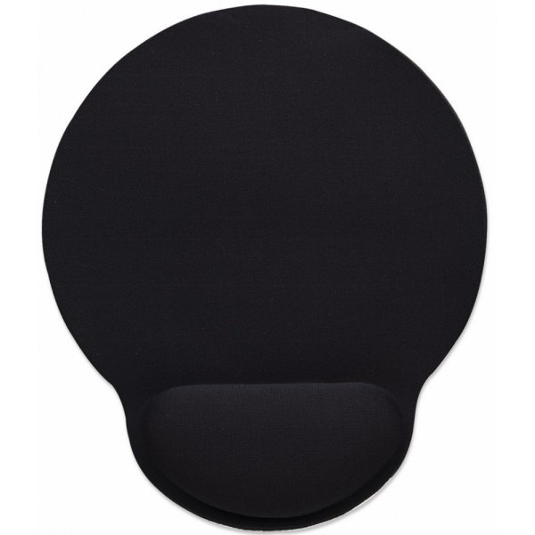 Mousepad Manhattan con Descansa Muñecas, 20x24cm, Grosor 4mm, Negro