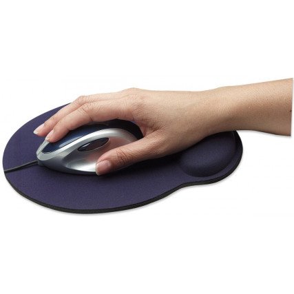 Mousepad Manhattan con Descansa Muñecas, 20x24cm, Grosor 4mm, Azul Marino