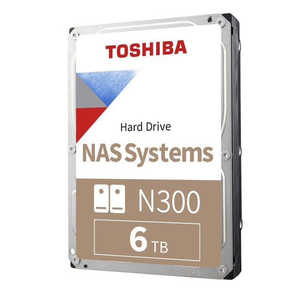 Toshiba N300 6TB NAS 3.5" Disco Duro Interno - CMR SATA 6 GB/s 7200 RPM 512 MB Cache