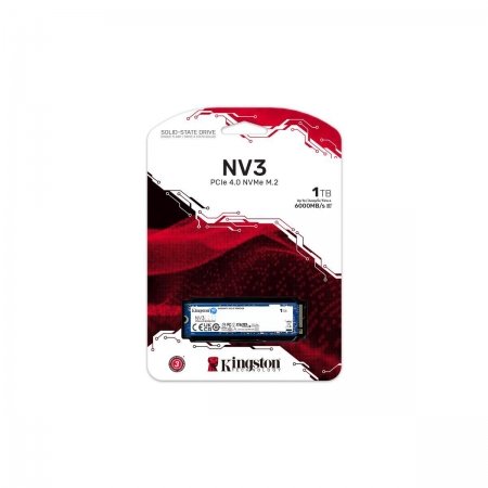 SSD Kingston NV3 1TB M.2 2280 NVME SNV3S/1000G – SSD NVMe PCIe 4.0 Gen4 1TB, hasta 6000MB/s, M.2 2280