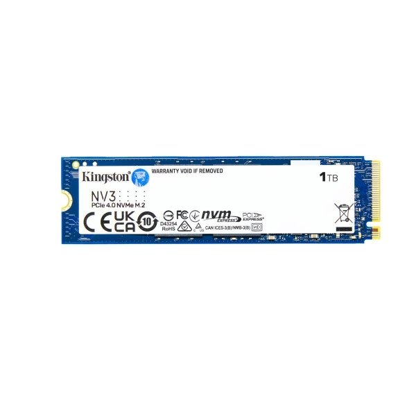 SSD Kingston NV3 1TB M.2 2280 NVME SNV3S/1000G – SSD NVMe PCIe 4.0 Gen4 1TB, hasta 6000MB/s, M.2 2280