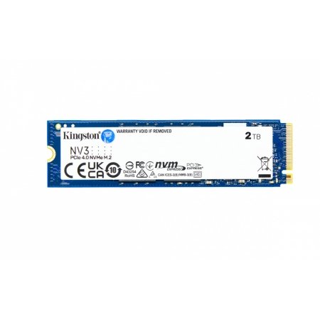 SSD Kingston NV3 2TB NVMe PCIe 4.0 M.2 2280 – Hasta 6000 MB/s, Alto Rendimiento Gen4 para PC y Laptops (SNV3S/2000G)
