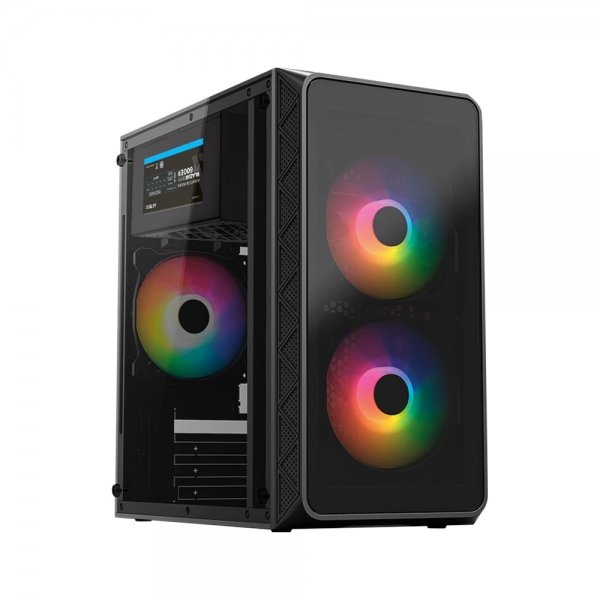 Gabinete Acteck Mini Torre Doom GI730/ 600W/ USB 3.0/ 2.0/ 3Vent/Negro