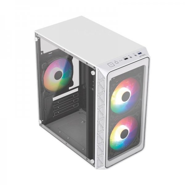 Gabinete Acteck Mini Torre Doom GI730/ 600W/ USB 3.0/ 2.0/ 3Vent/Blanco