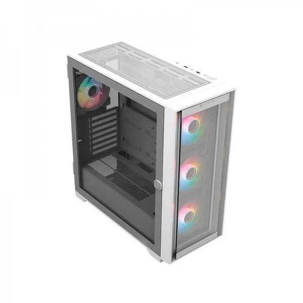 Gabinete Balam Rush Full Torre Carbon 9000/USB 3.0/2.0/USB C/4 Vent/Blanco