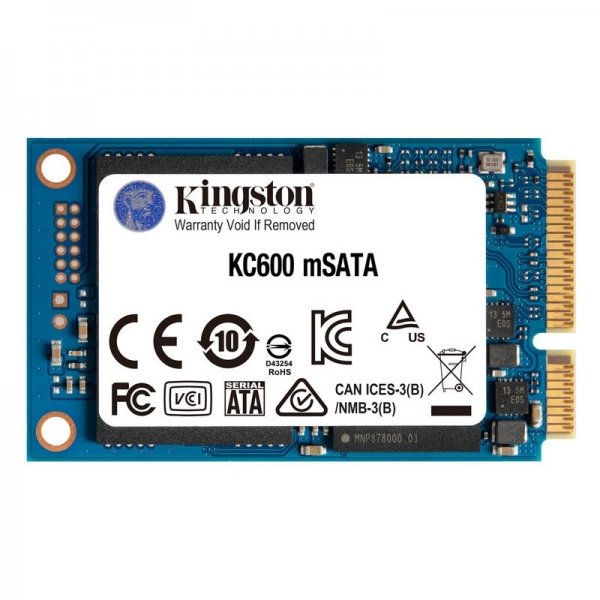SSD Kingston KC600 1TB mSATA SATA III – Hasta 550 MB/s, Rendimiento Fiable para PC y Laptops (SKC600MS/1024G)