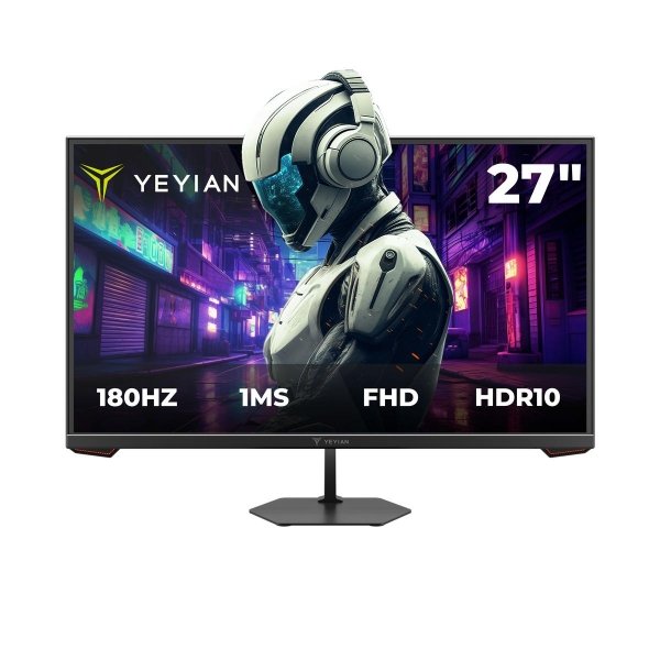 Monitor Gamer Yeyian YMF-FP227-M1 LED 27", 2560x1440 Quad HD, G-Sync/FreeSync, 180Hz
