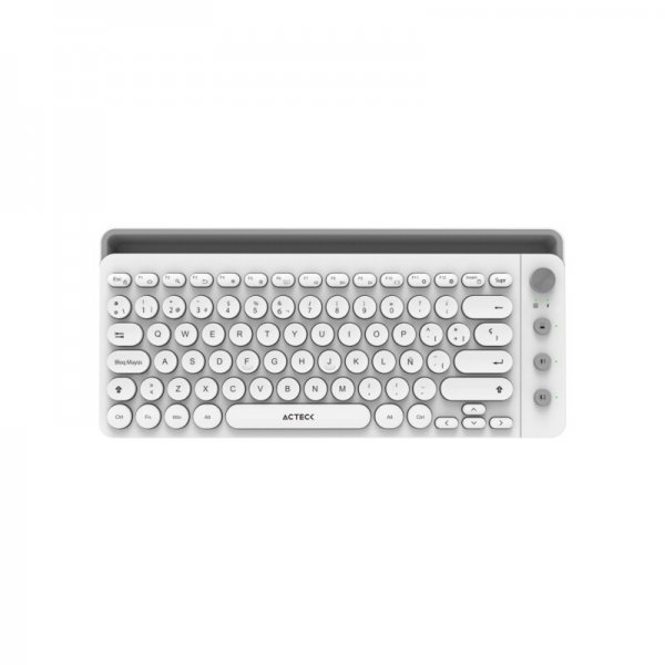 Teclado Acteck UNY Comp TI685 2.4GHZ 3 Modos BT Blanco