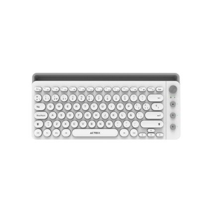 Teclado Acteck UNY Comp TI685 2.4GHZ 3 Modos BT Blanco