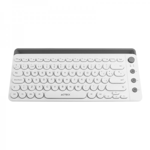 Teclado Acteck UNY Comp TI685 2.4GHZ 3 Modos BT Blanco