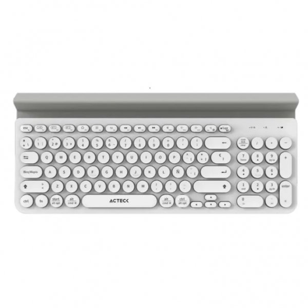 Teclado Acteck Multidispositivo TI695/ 3 Modos BT/ Blanco