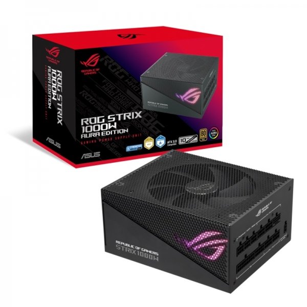 Fuente de Poder ASUS ROG STRIX 1000W Gold Aura Edition 80 PLUS Gold, 20+4 pin ATX, 1000W