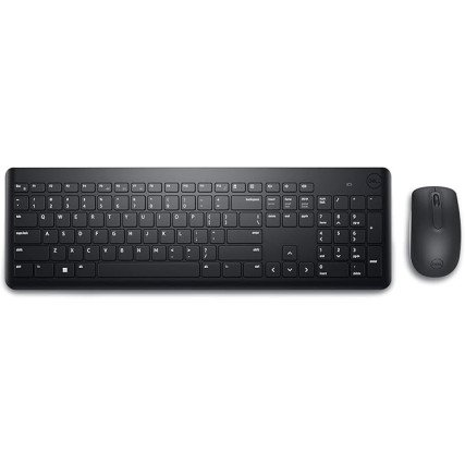 Dell Kit Teclado y Mouse KM3322W Conexion RF inalambrico, Color Negro