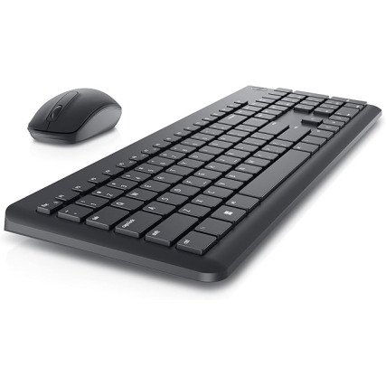 Dell Kit Teclado y Mouse KM3322W Conexion RF inalambrico, Color Negro