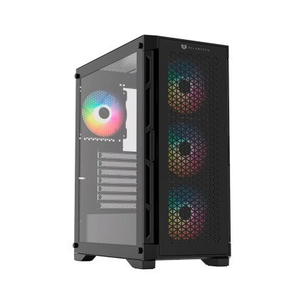 Gabinete Balam Rush Carbono Twin Mate 5000 con Ventana RGB, Midi-Tower, ATX/Micro-ATX/Mini-ITX