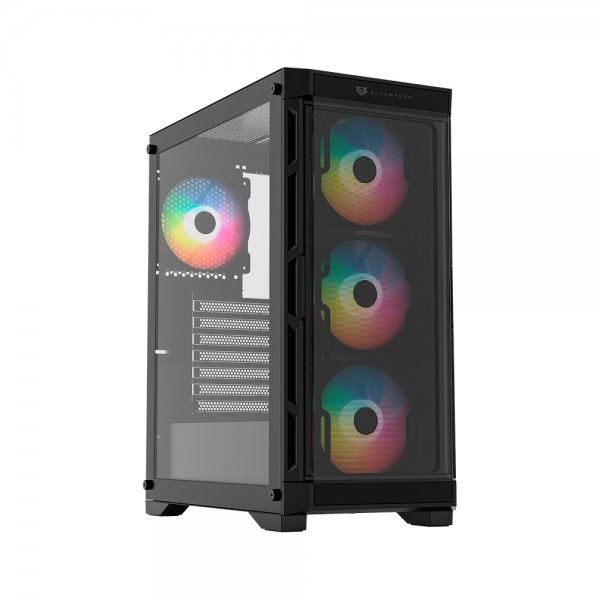 Gabinete Balam Rush Carbono Twin Mate 5000 con Ventana RGB, Midi-Tower, ATX/Micro-ATX/Mini-ITX, Negro