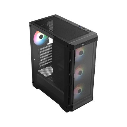 Gabinete Balam Rush Carbono Twin Mate 5000 con Ventana RGB, Midi-Tower, ATX/Micro-ATX/Mini-ITX