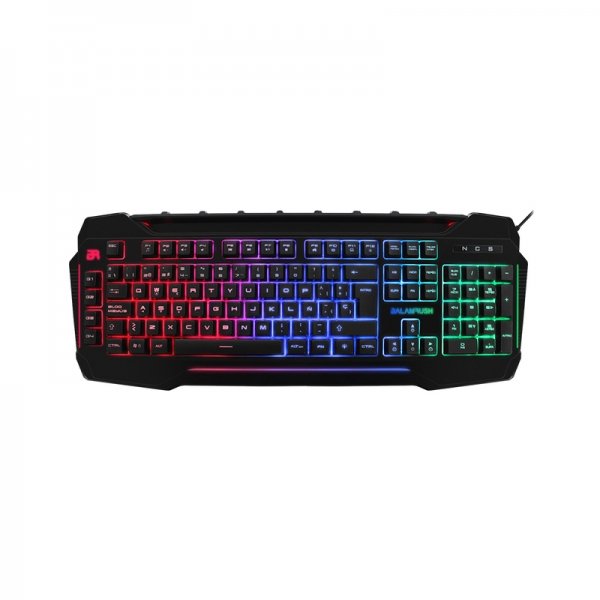 Teclado Gamer Balam Rush Murder USB Prog 3 Colores Led Negro