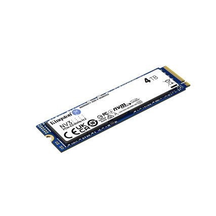 SSD Kingston NV3 4TB NVMe PCIe 4.0 M.2 2280 – Hasta 6000 MB/s, Alto Rendimiento Gen4 para PC y Laptops (SNV3S/4000G)