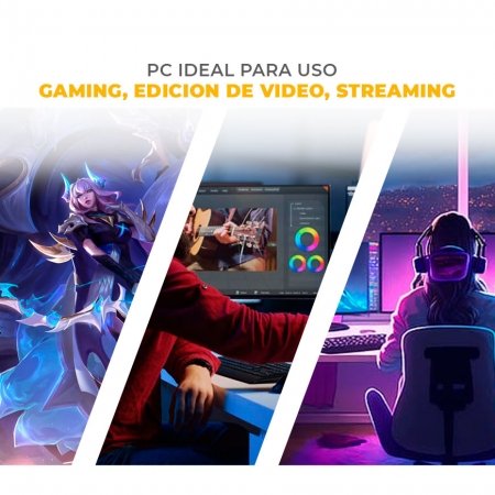 Pulsar V2 - Ryzen 7 9800X 3D, RTX 5070 12GB, 32GB RAM DDR5, 1TB M.2 NVME, Enfriamiento Líquido 360mm, WiFi 6, BT