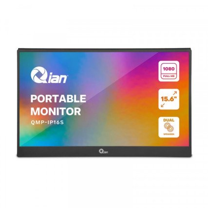 Monitor Portátil Qian 15.6" FHD , IPS FHD 60Hz con Bocinas Integradas, QMP-IP16S