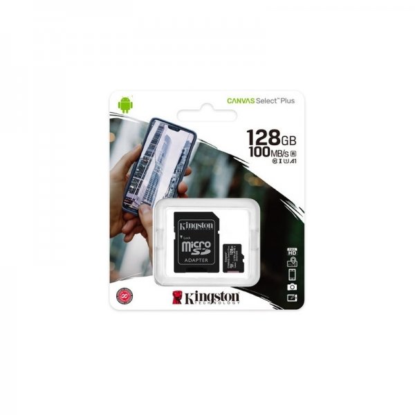 Memoria Micro SDXC 100R A1 CL10 Kingston 128 GB