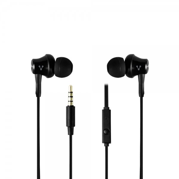 Audífonos Vorago 3.5MM Manos Libres Set de Almohadillas Negro EP-104