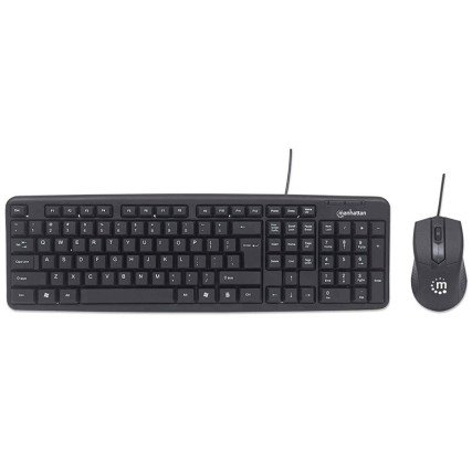 Kit Teclado y Mouse Manhattan Alambrico USB 178464