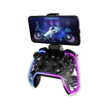 Gamepad Acteck Kontrol Glow G595 Inalámbrico BT 5.0 RGB Transpa
