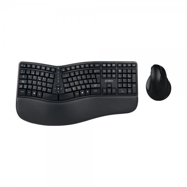 Combo Acteck Virtuos FITT MK770 Inalámbrico/Ergonómico USB/C Negro