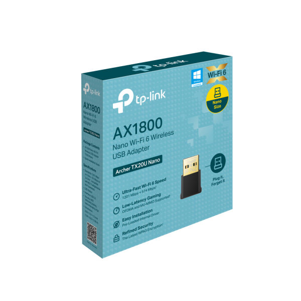 Adaptador USB Inalámbrico Tp-Link AX1800 /Archer TX20U Nano