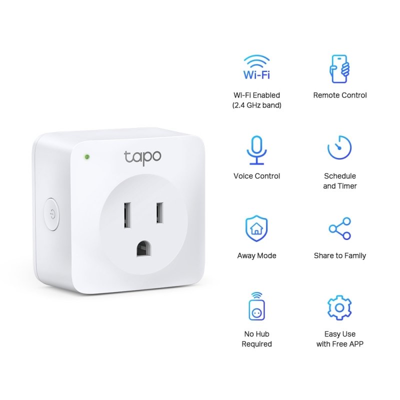 Tp-Link Adaptadores Mini Enchufe Inteligente WiFi / Tapo P100(1-Pack) Tp-Link Adaptadores Mini Enchufe Inteligente WiFi / Tapo P100(1-Pack)