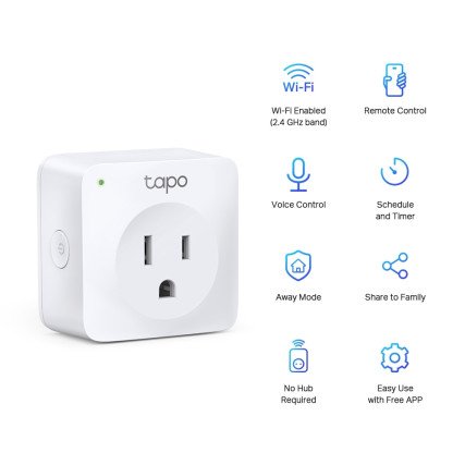 Tp-Link Adaptadores Mini Enchufe Inteligente WiFi / Tapo P100(1-Pack)