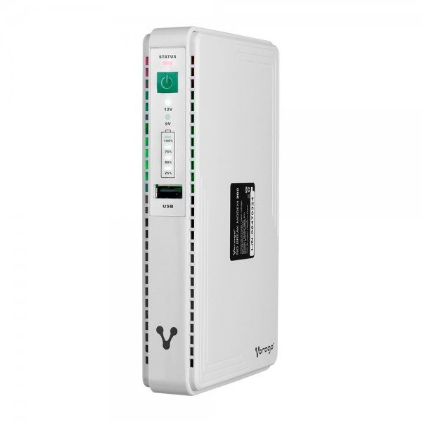 Mini No Break Vorago 8,800 mAh 2 RJ45 1 USB Para Modem NBM-300