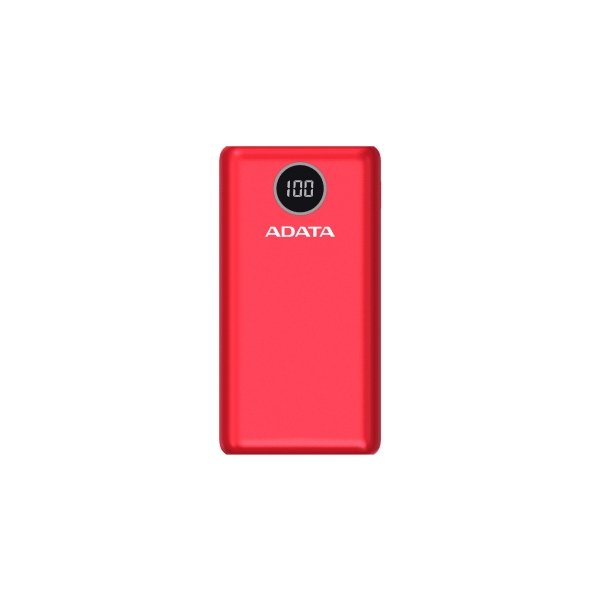 Cargador Portátil Dig. Adata P20000QCD Tipo C Rojo (AP20000QCD-DGT-CRD)