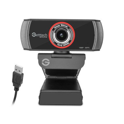 Cámara Getttech Para Streaming 1080P USB Microfono GPW-FHDMF-G1