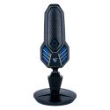 Micrófono Game Factor USB Tipo C Y A RGB Base Giratoria Antipop MCG800