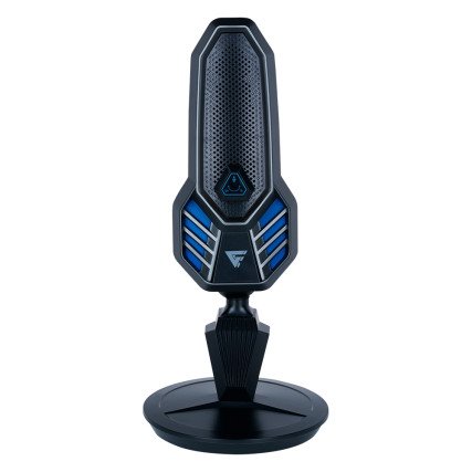 Micrófono Game Factor USB Tipo C Y A RGB Base Giratoria Antipop MCG800