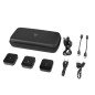 Kit 2 Micrófonos Lavalier Game Factor USB C/2.4GHz/Cancelación de Ruido, Negro
