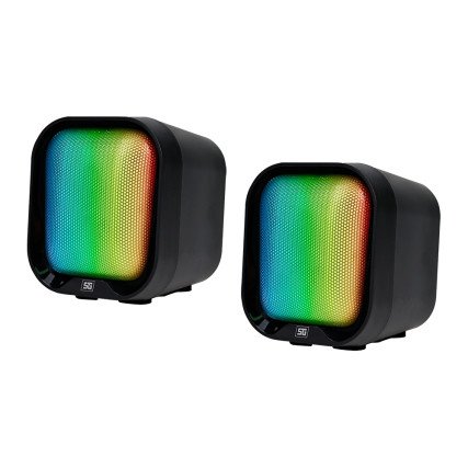 Bocinas Vorago Start The Game 3.5 MM RGB Por USB Para PC 2*2 Watts