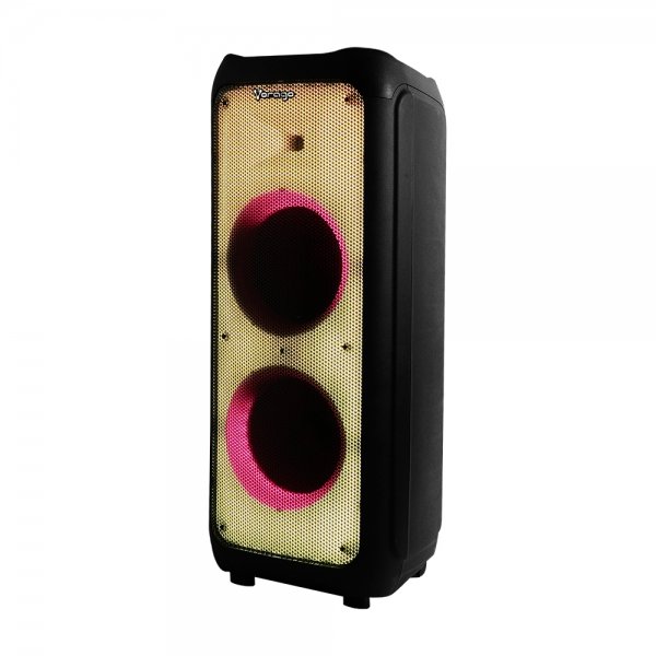 Bafle Vorago Bluetooth USB/TF Doble 10"*2 80W-RMS TWS Micrófono RGB