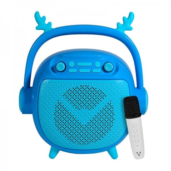Bocina Vorago BT/MSD/USB/3.5 MM Micrófono Con Modos De Voz Azul