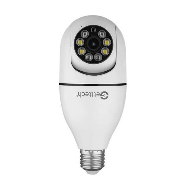 Cámara Wifi Getttech Tipo Bombilla 2MP Blanca GEC-WBUB2