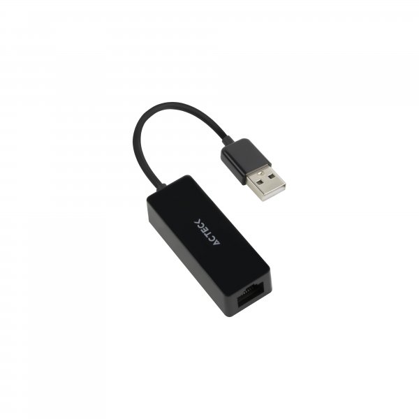 Adaptador Acteck AE420 Shift Plus USB-A a RJ45 M-H Negro