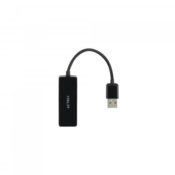 Adaptador Acteck AE420 Shift Plus USB-A a RJ45 M-H Negro