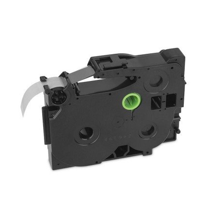 Cinta de Etiquetas Laminada Qian (6 Pack) Negro/Transparente