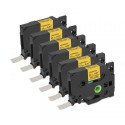 Cinta de Etiquetas Laminada Qian (6 Pack) Negro/ Amarillo