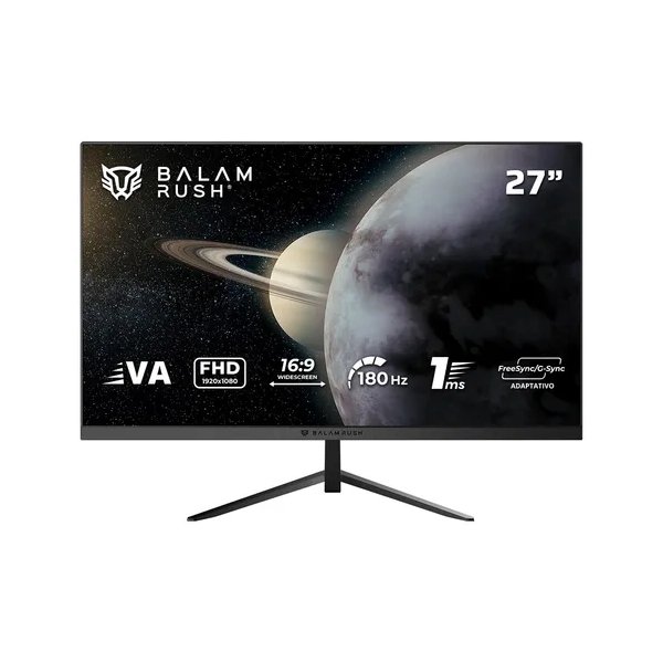 Monitor Gamer Balam Rush Plano 27" VA / Titan MTG27Y FHD / 180HZ/ Legend Negro