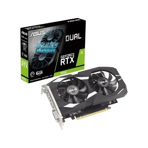 Tarjeta de Video Asus Dual-RTX3050-O6G GDDR6/1HMDI/1DP/PCI 4.0