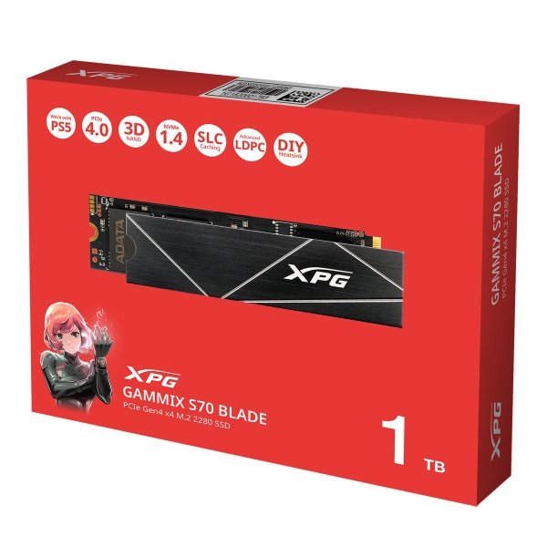 SSD XPG GAMMIX S60 1TB NVMe PCIe 4.0 M.2 2280 – 5000MB/s Gen4 con Disipador para Gaming y PC (AGAMMIXS60-1T-CS)